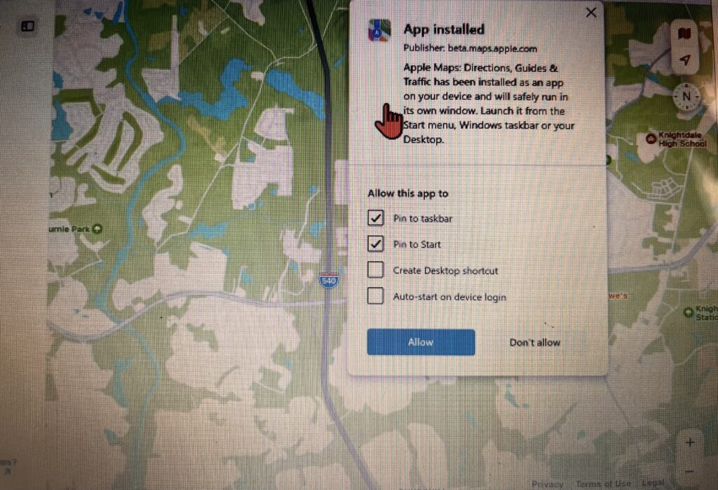 Install Apple Maps on Windows